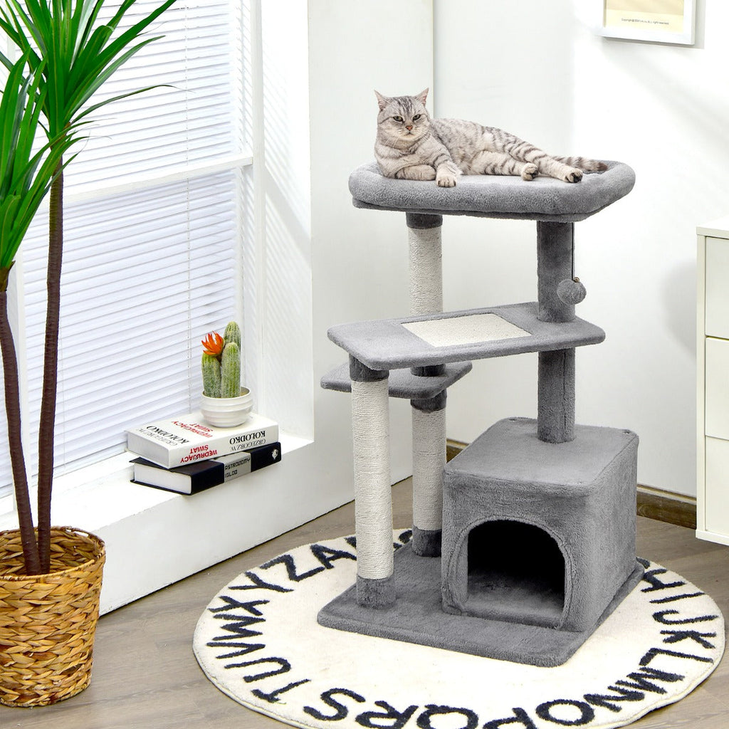 NNECW 4-Layer Cat Tree with Scratching Posts for pet